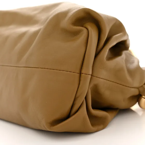 Bottega Veneta Medium Intrecciato The Pouch Chain Bag Cammello Calfskin Leather Gold Hardware - Image 5