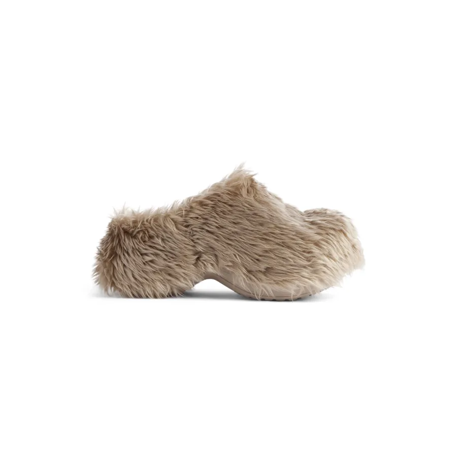 BALENCIAGA Faux fur Muller shoes Slippers