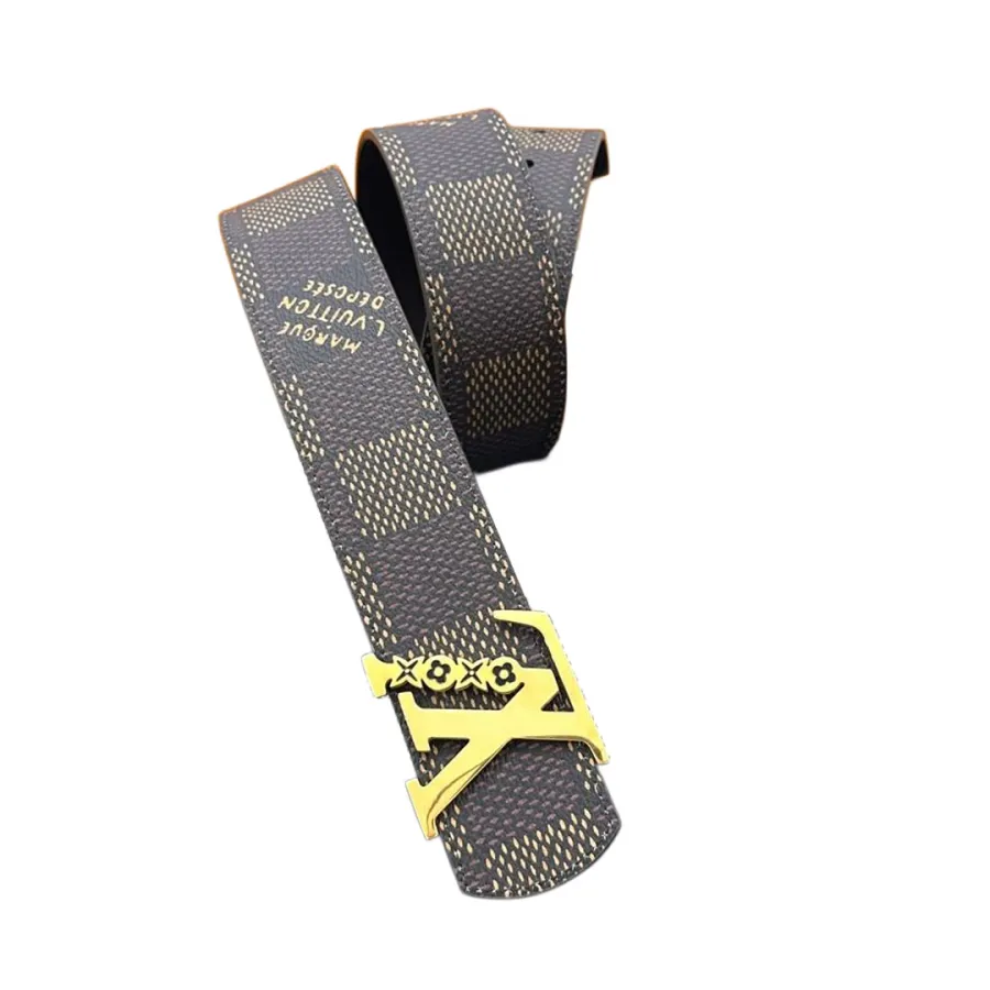 Louis Vuitton Men's Flower Buckle Reversible Belt In Black/Brown Dimension Calfskin With Gold/Silver Hardware 40mm