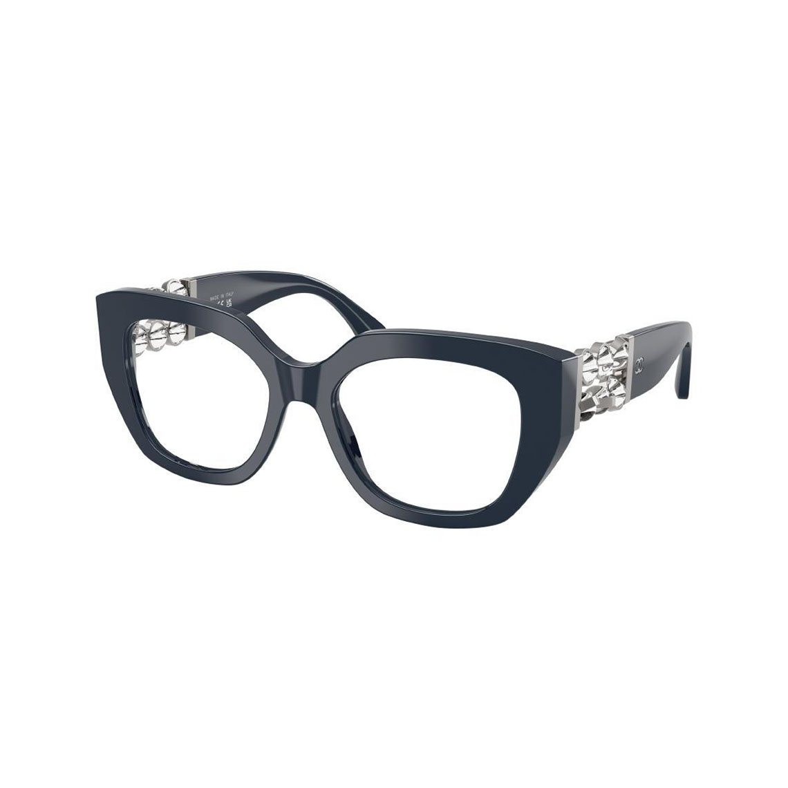 Óculos CHANEL preto prata/preto ouro/estampa de onça tamanho 54口-20-140