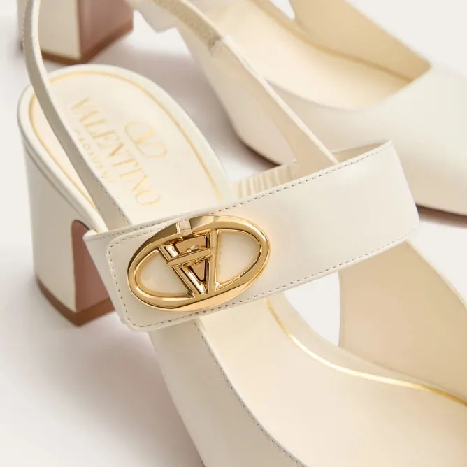 VALENTINO Calf leather strappy heels (6cm high heel)