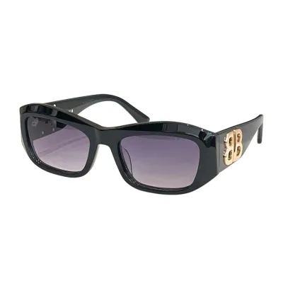 Balenciaga square frame glasses black/black silver/black gold/eggplant/blue/leopard color Size 61口15-145