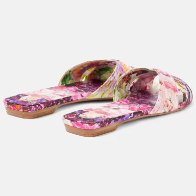 Christian Louboutin Pink printed flat slippers