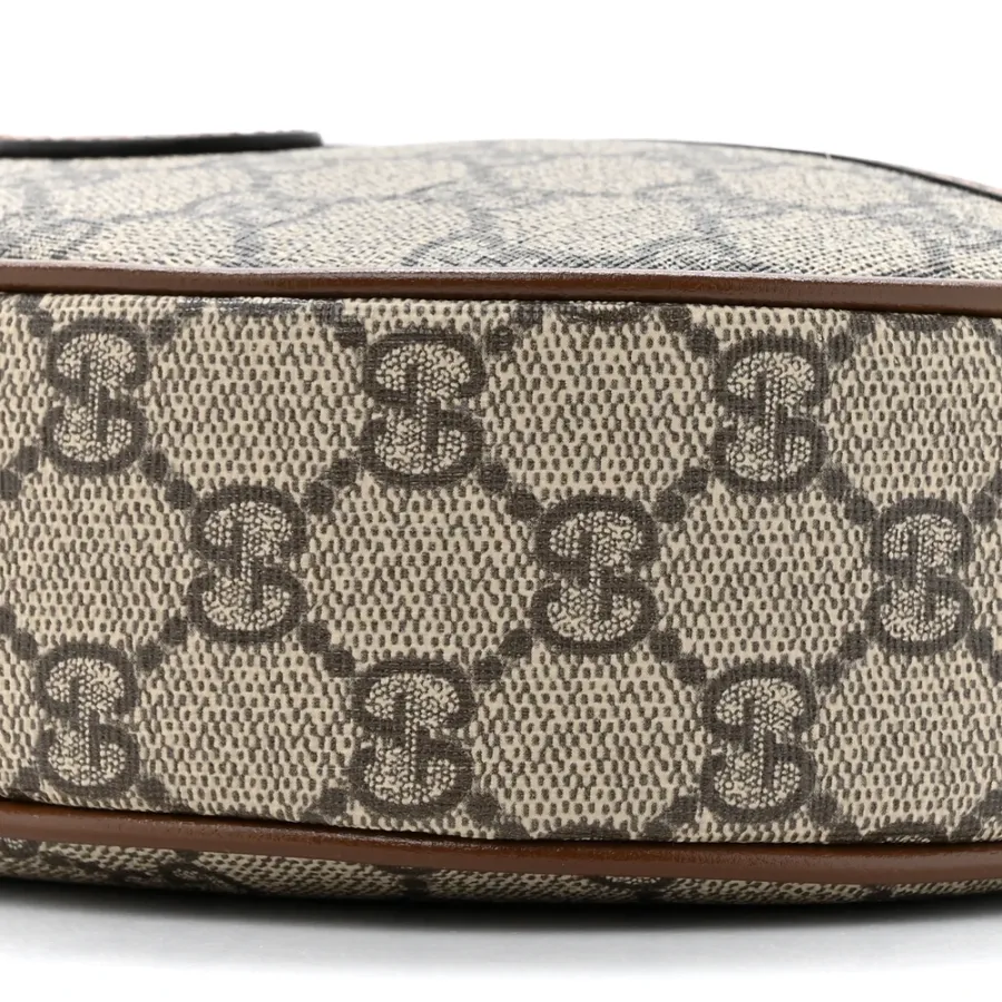 Gucci Small Jackie 1961 Hobo Beige / Ebony Brown Sugar GG Supreme Monogram Canvas & Azalea Calfskin Leather Gold Hardware