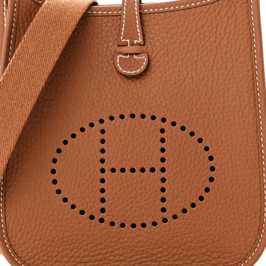 Hermès Evelyne TPM Brown Taurillon Clemence Leather Palladium Hardware