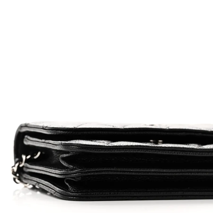 Chanel WOC Mini Black Quilted Caviar Leather