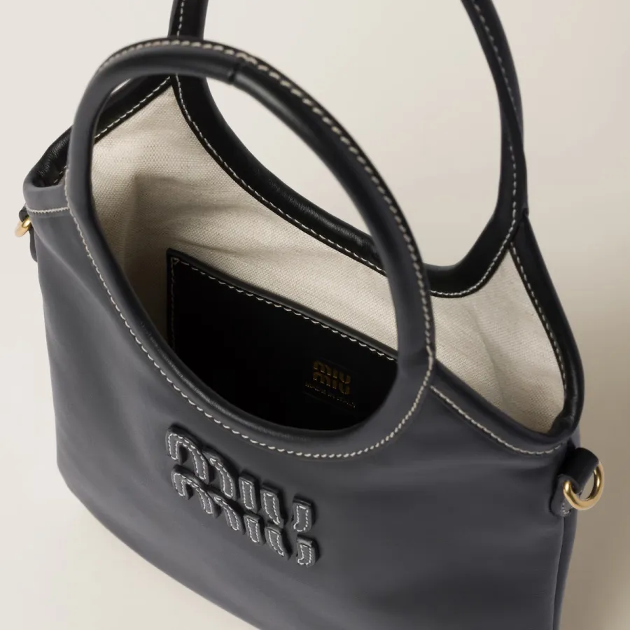 Miu Miu Calfskin Leather Black Top-Handle Bags
