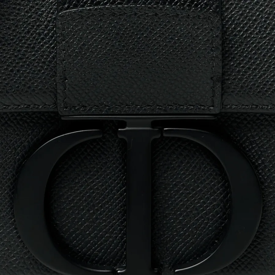 Dior Montaigne 30 Box Bag Black Ultra Matte Grained Calfskin Leather Matte Black Hardware