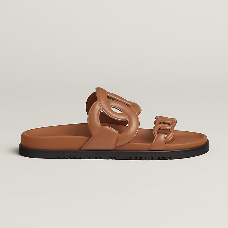 HERMES Pantufas Extra Brown