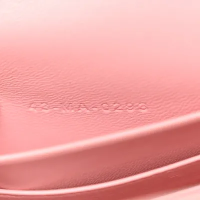 Dior Mini My Dior Top Handle Clutch Antique Pink Cannage Lambskin Leather Gold Hardware