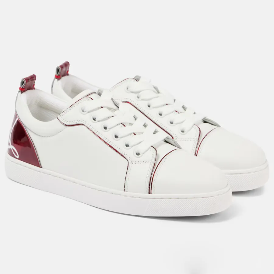 Christian Louboutin Leather sneakers white with red