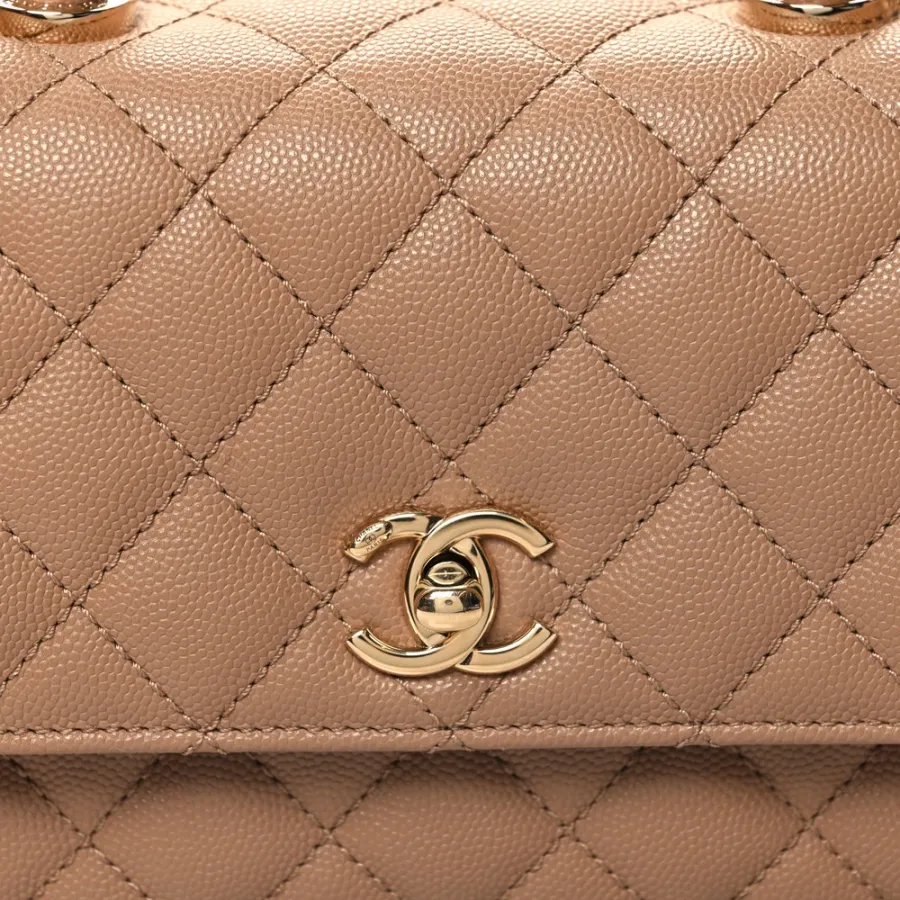 Grade Chanel Mini Coco Handle Bag – Brown Caviar