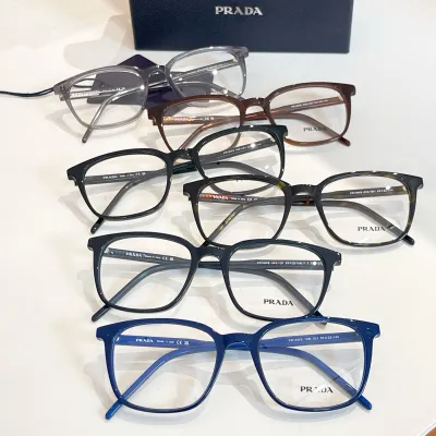 Prada Wayfarer glasses blue/brown/grey/black/leopard color transparent lens Size 53口21-145