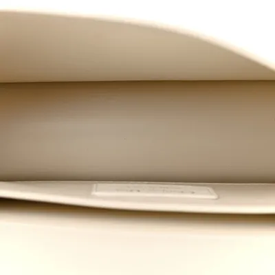 Dior Small Montaigne 30 East-West Chain Flap Bag Off White Grained Calfskin Leather Gold Hardware