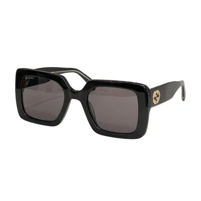 Gucci square frame glasses green/green black/tawny/black/eggplant black/leopard coral/leopard brown color Size 53口24-145