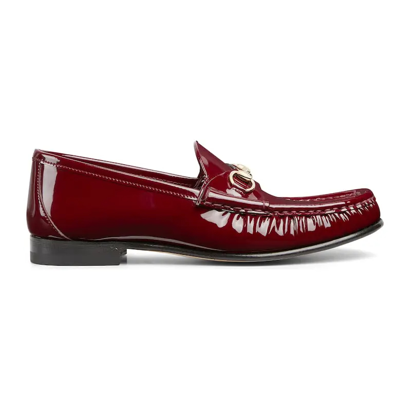 Gucci red horse bit buckle flat bottom Loafers
