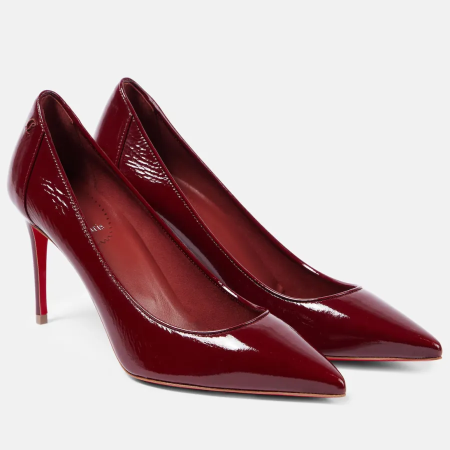 Christian Louboutin Patent leather red pointed stiletto heels