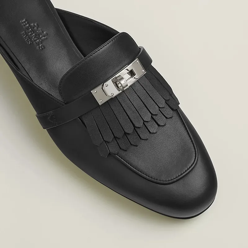 HERMES Oz Mule black Slippers