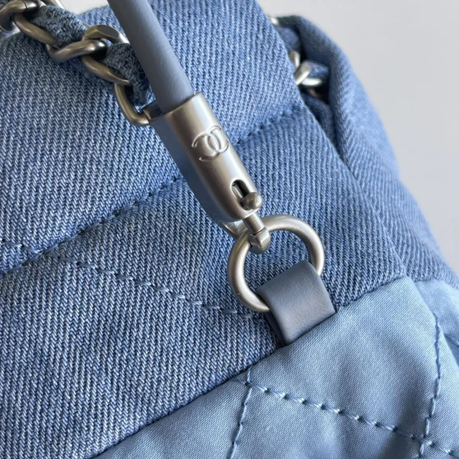 Chanel 22bags Denim Light Blue / Blue Shoulder Bags