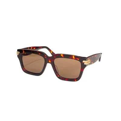 Bottega Veneta square frame glasses transparent grey/transparent brown/transparent leopard/grey/brown/black/yellow black/brown black/black leopard/brown leopard color Size 47口19-140