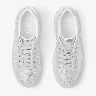 JIMMY CHOO Crystal sparkly suede sneakers