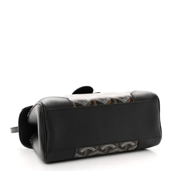 Goyard Mini Saigon Black Goyardine Canvas Silver Hardware - Image 6