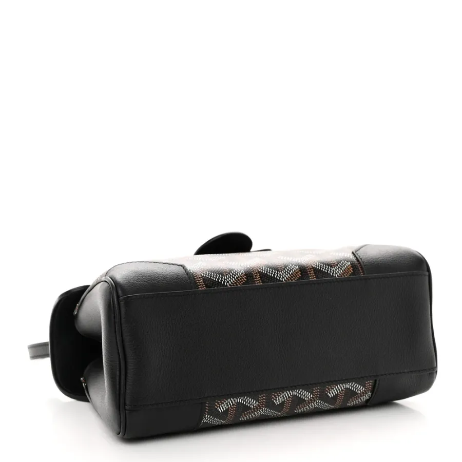 Goyard Mini Saigon Black Goyardine Canvas Silver Hardware