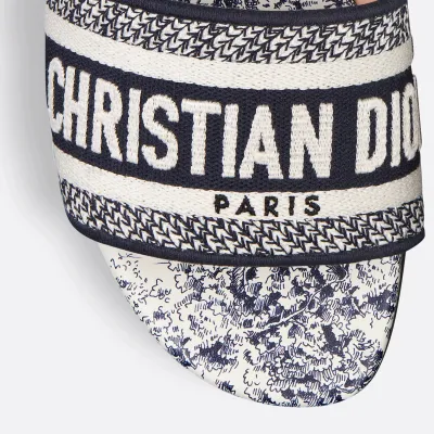 Dior square head flat bottom slippers