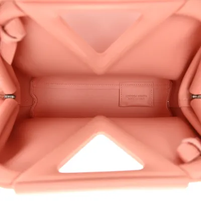 Bottega Veneta Small The Point Triangle Bag Peachy Calfskin Leather Incognito Hardware
