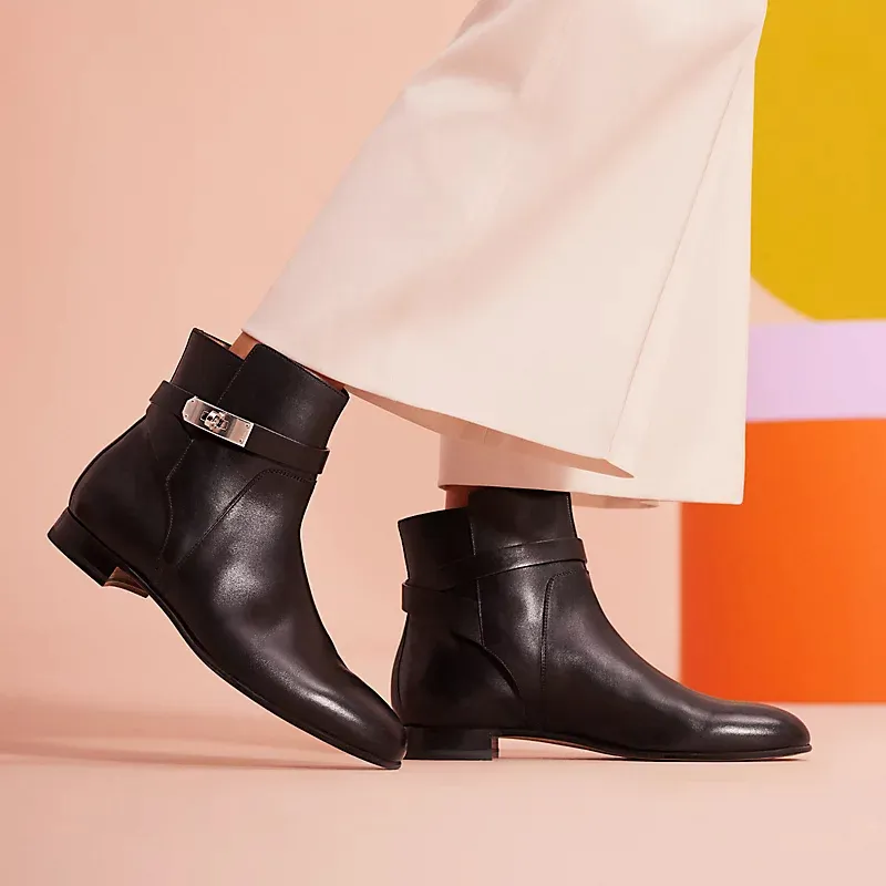 HERMES Neo Black ankle boots
