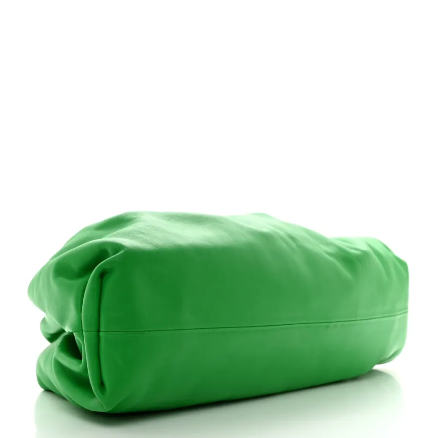 Bottega Veneta Oversized The Pouch Clutch Parakeet Smooth Butter Calf Leather