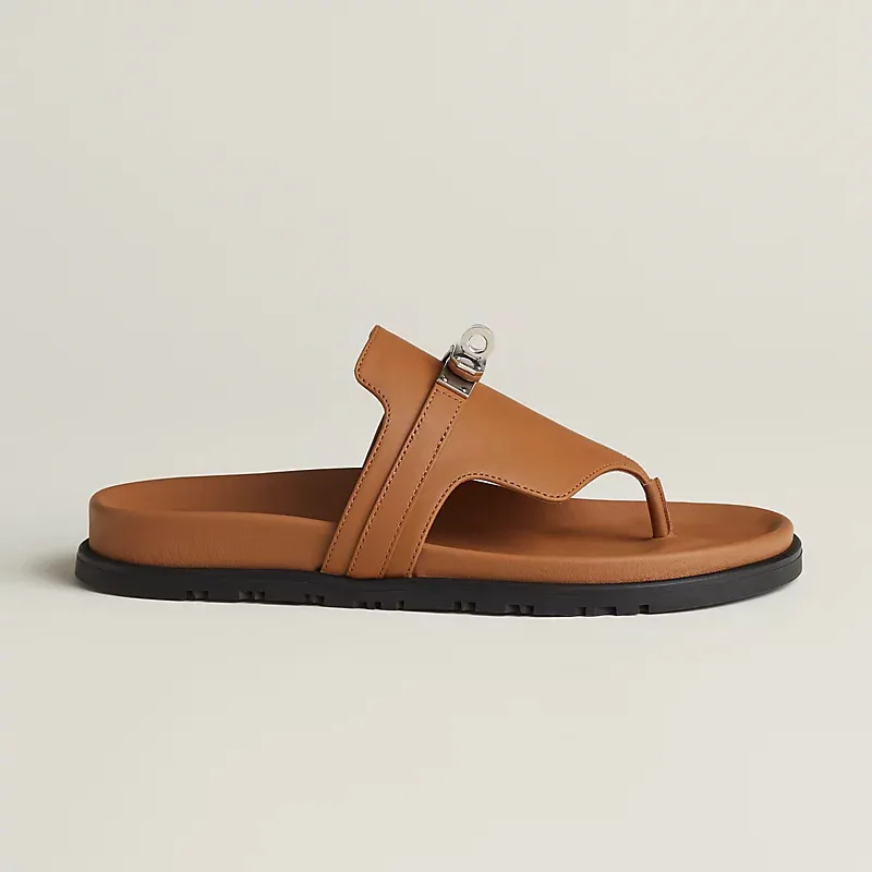 HERMES Empire Brown Slippers