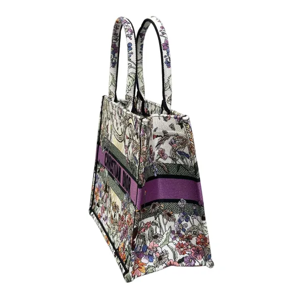 Dior Medium Dior Book Tote Ecru Multicolor Dior 4 Saisons Ete Soleil Embroidery - Image 3