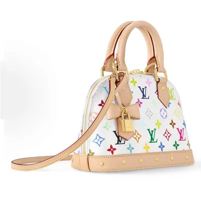 LOUIS VUITTON x Takashi Murakami NANO SPEEDY adjustable shoulder strap white tri-color