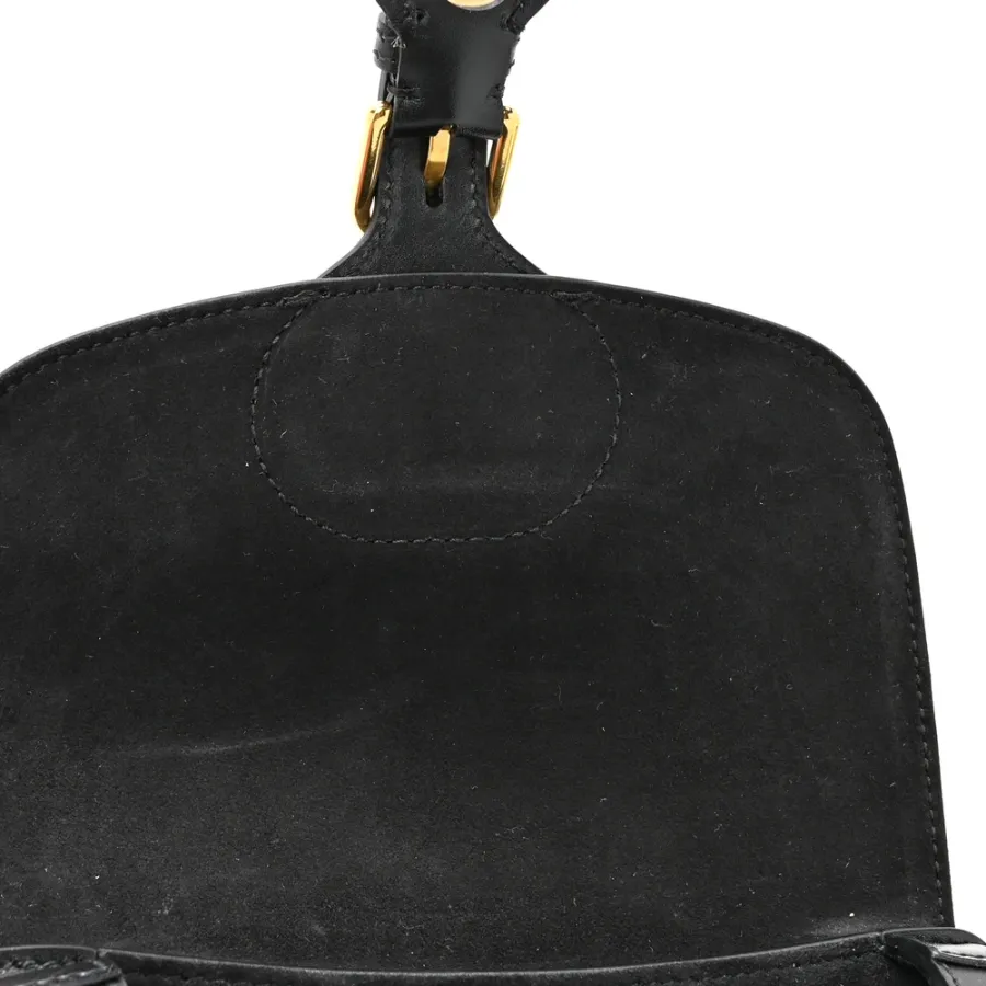 Dior Small Bobby Flap Bag Black Box Calfskin Leather Gold Hardware