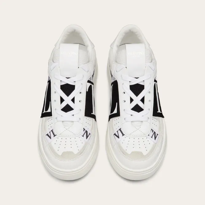 VALENTINO Lace-up calfskin sneakers for ladies