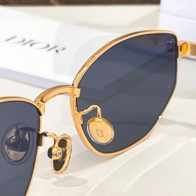 DIOR oval frame glasses gold blue/gold purple/rose gold red/silver tawny color Size 57口14-140