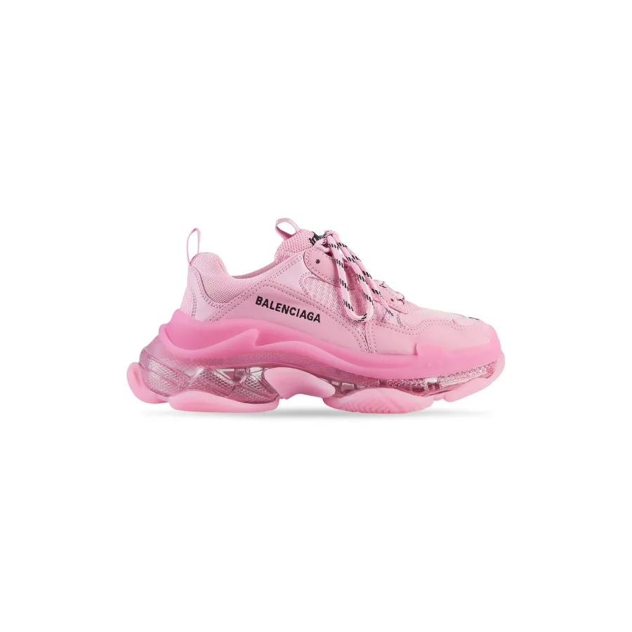 BALENCIAGA TRIPLE S CLEAR SOLE Pink Sneakers