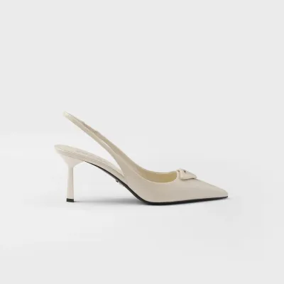 PRADA Saffiano white High Heels Shoes