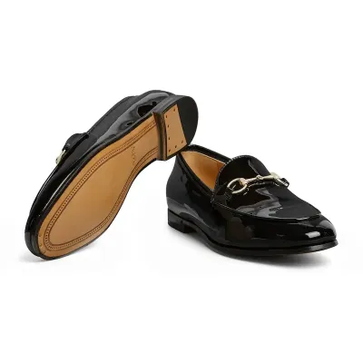 Gucci black patent leather loafers