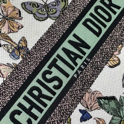 Dior Medium Dior Book Tote White Multicolor Toile de Jouy Mexico Embroidery