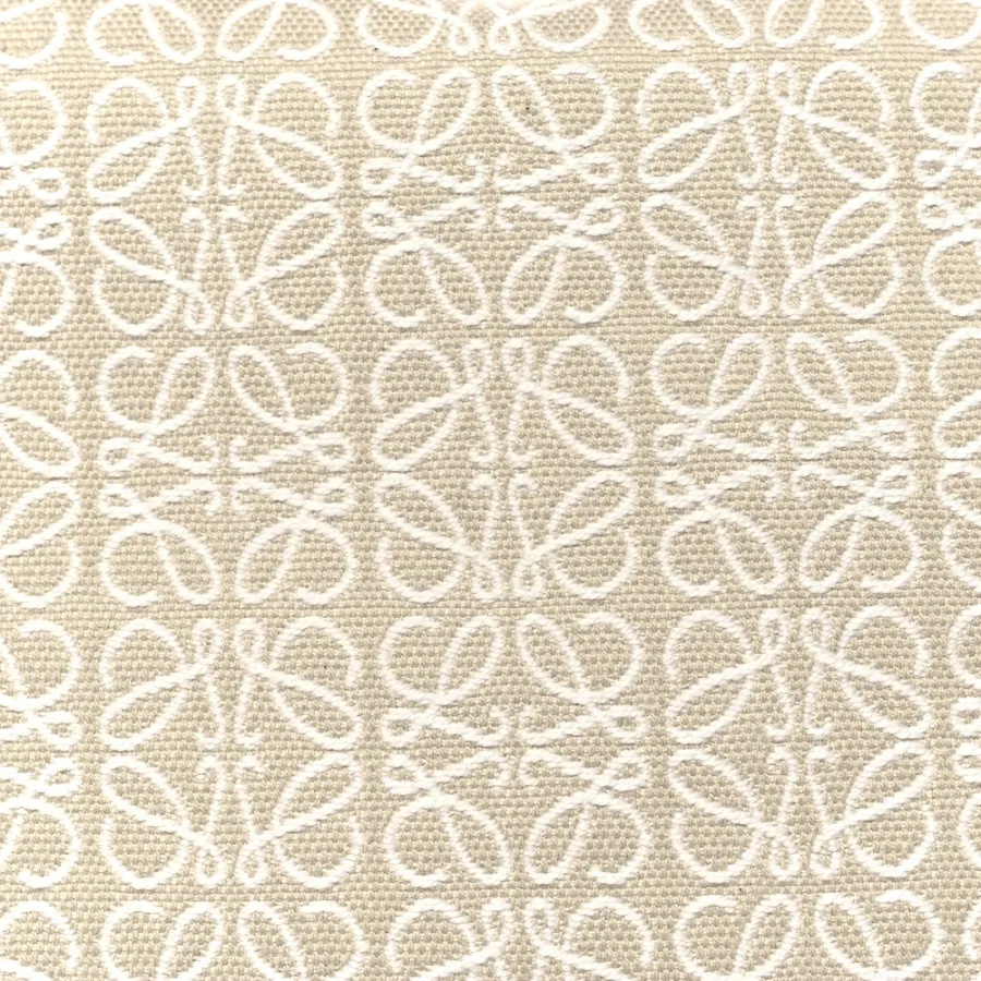 Loewe Cubi Bag Small Ecru Tan Jacquard Anagram Calfskin Leather