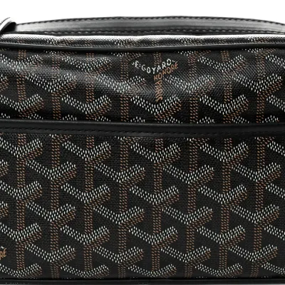 Goyard Sac Cap Vert PM Black Goyardine Canvas Silver Hardware