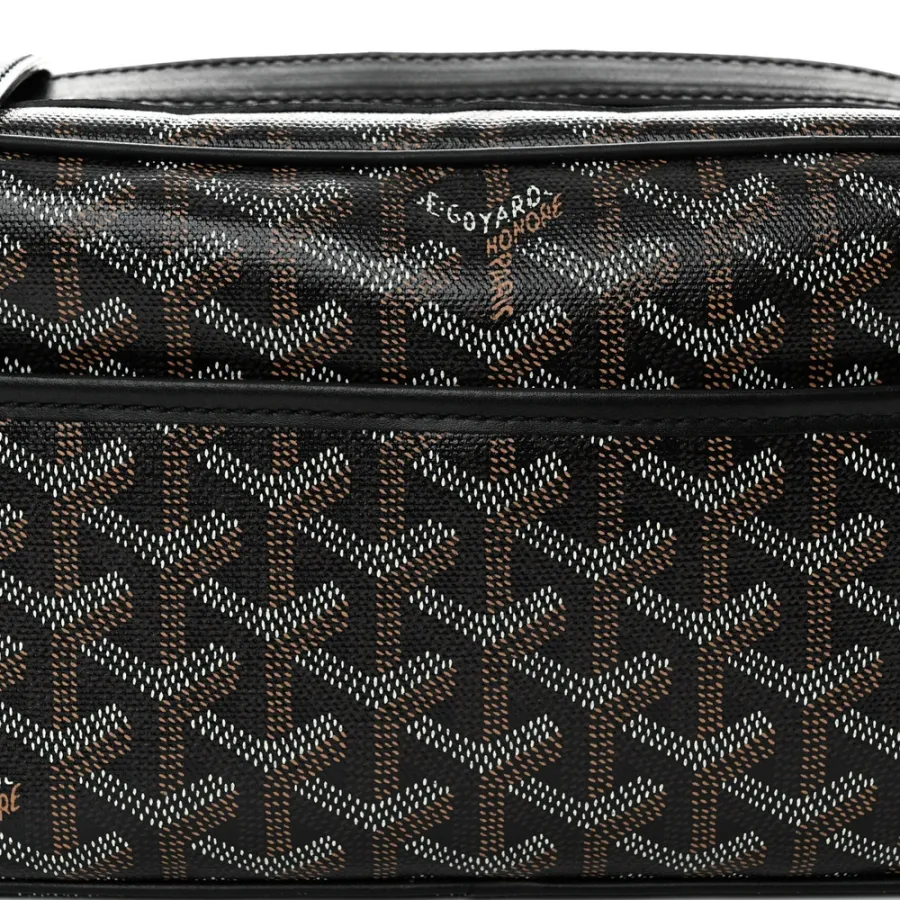 Goyard Sac Cap Vert PM Black Goyardine Canvas Silver Hardware