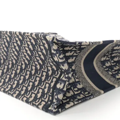 Dior Medium Book Tote Blue Multicolor Oblique Canvas