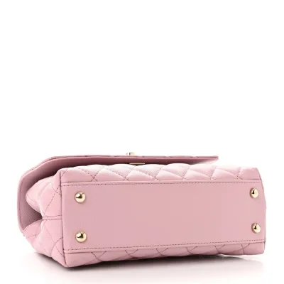 Chanel Coco Handle Mini | Light Pink Quilted Luxury