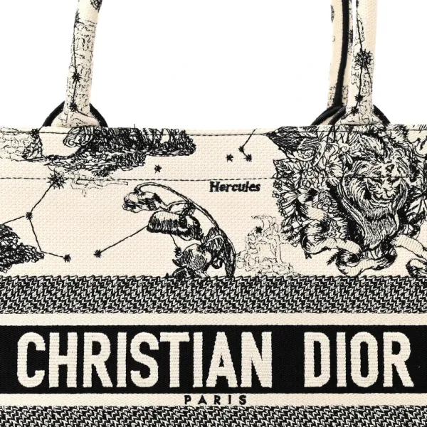 Dior Medium Zodiac Toile De Jouy Book Tote Latte Embroidered Canvas - Image 8