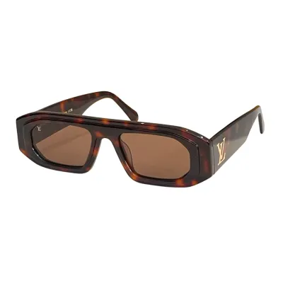 Louis Vuitton square frame glasses orange/black/red/white/blue/leopard color Size 53口22-145