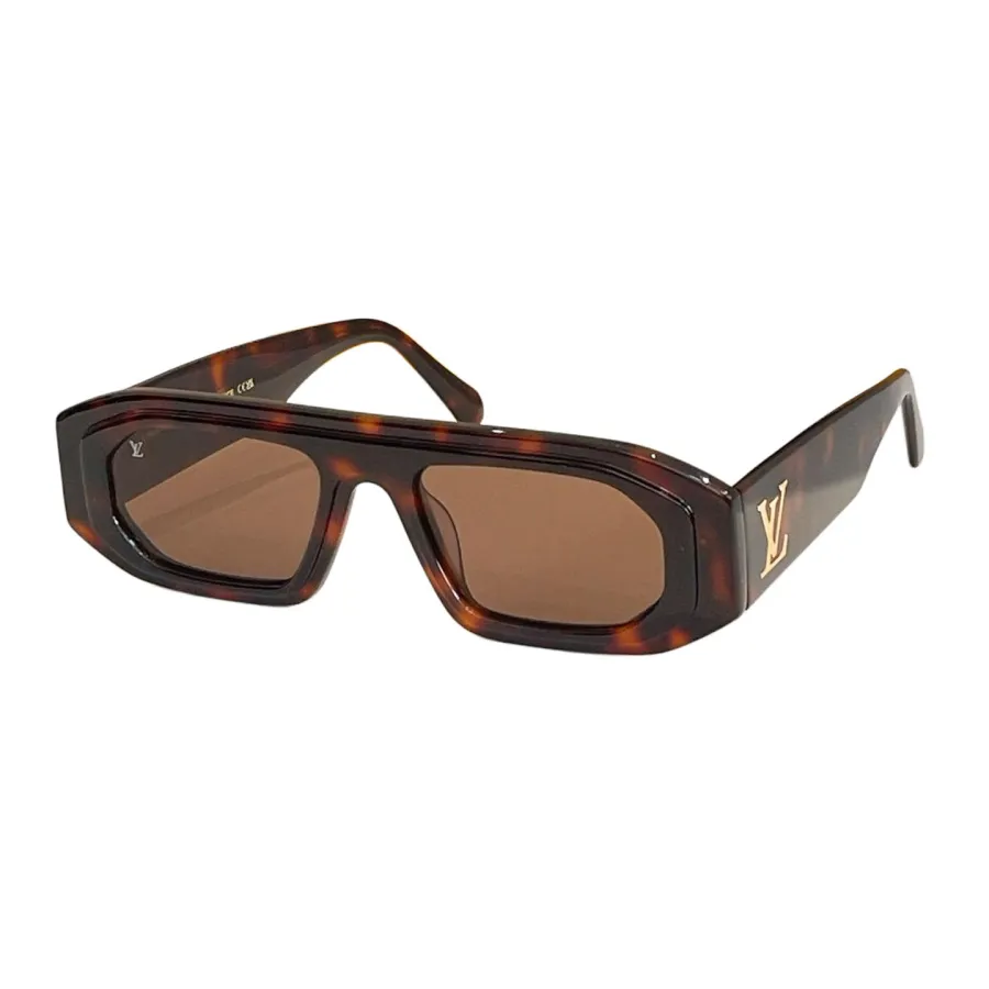 Louis Vuitton square frame glasses orange/black/red/white/blue/leopard color Size 53口22-145