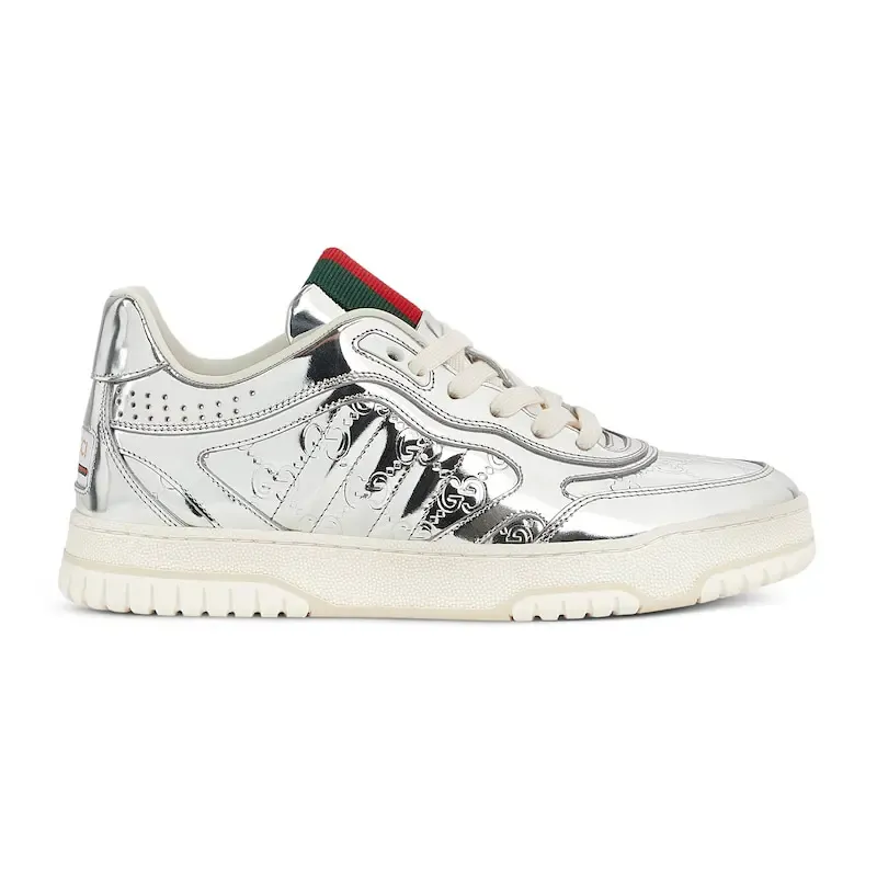 Gucci Re Web series women's sports shoes silver Sneakers
